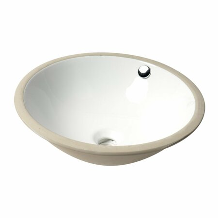 Alfi Brand ALFI brand ABC601 White 17" Round Undermount Ceramic Sink ABC601